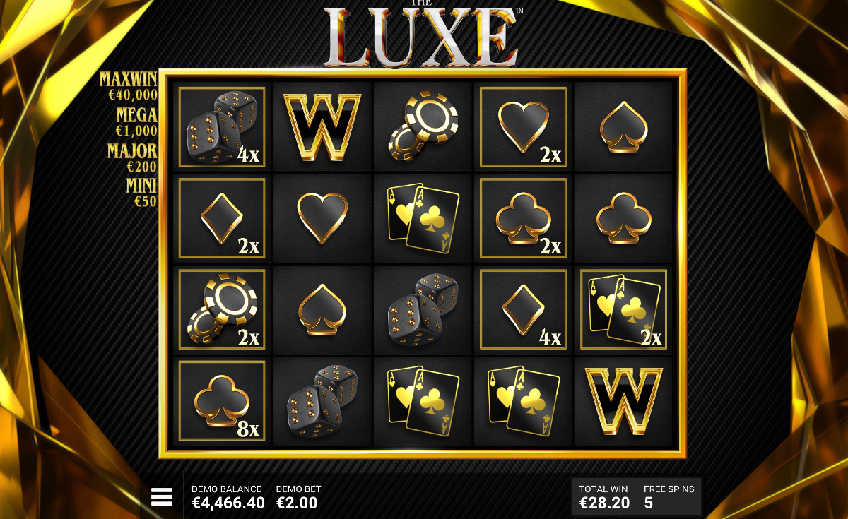 The Luxe Wild百搭符號與高價值牌面組合