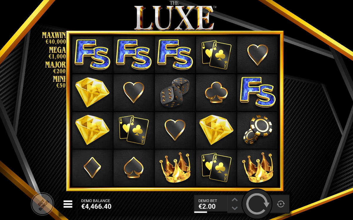 The Luxe GOLDEN HITS免費旋轉與三個初始金框